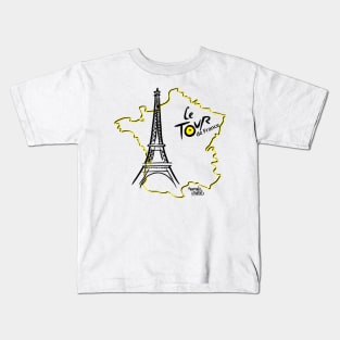 Eifel tower Tour de France Kids T-Shirt